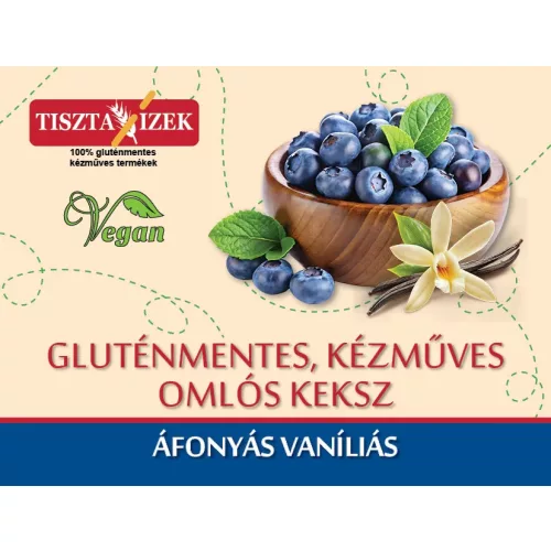 Tiszta ízek gluténm. áfonyás-vaníliás keksz 180g