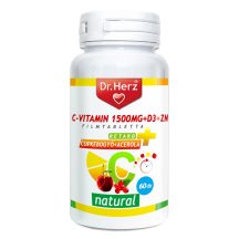   DR Herz C-vitamin 1500mg+D3+Zn csipkebogyóval és acerola kivonattal 60 db tabletta #GJ
