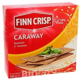 Finn crisp vékony ropogós kenyér köményes 200 g - bio és új hullámos étkezés