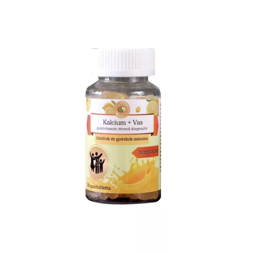 Sun Moon kalcium+vas étrend-kiegészítő gumivitamin 30 db