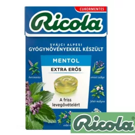Ricola cukorka extra erős mentol 40 g - bio és új hullámos étkezés