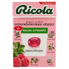 Ricola cukorka málna-citromfű 40 g