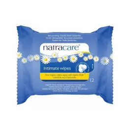 Natracare bio női intim törlőkendő 12 db - bio és natúr kozmetikumok