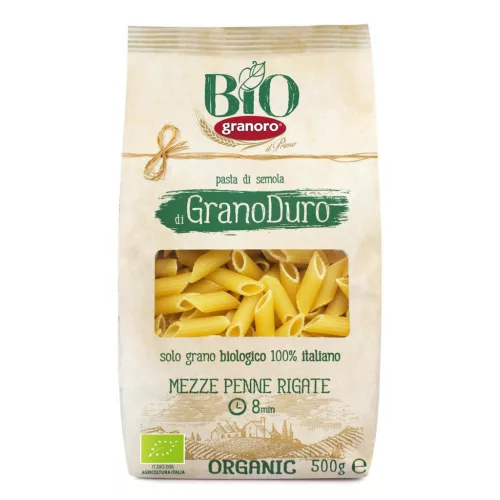 Granoro bio tészta mezze penne rigate 500 g