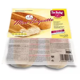 Schär gluténmentes mini bagett elősütött 2x75g 150 g - bio és új hullámos étkezés