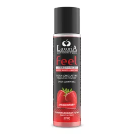 Luxuria feel strawberry - vízbázisú síkosító - eper (60ml) - bio és natúr intim együttléthez