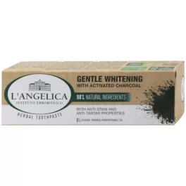 Langelica herbal fogkrém gentle whitening aktív szén 75 ml - bio és natúr kozmetikumok