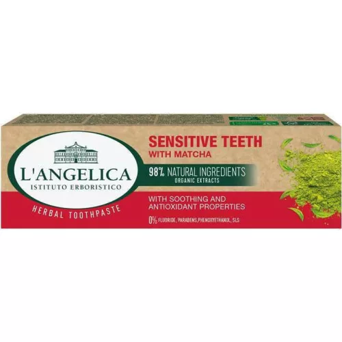 Langelica herbal fogkrém sensitive teeth matcha 75 ml - bio és natúr kozmetikumok