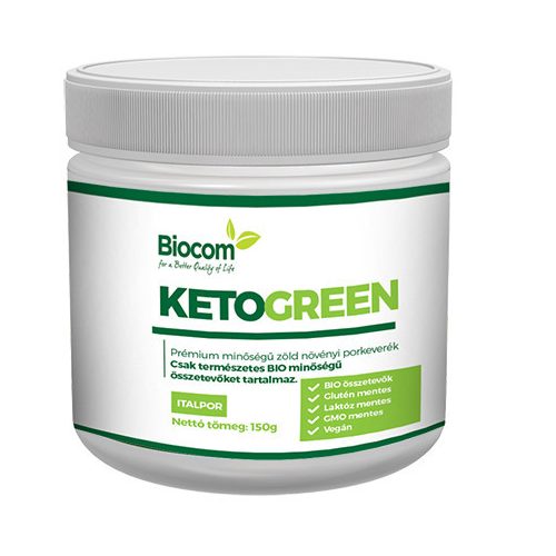 Biocom KetoGreen növényi por tégelyes 120 gr