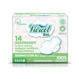 Vivicot bio nappali szárnyas betét 14 db - bio és natúr kozmetikumok