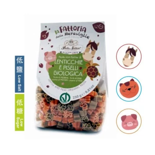 Pasta natura bio lencse-borsó tészta állatkás 250g - bio és új hullámos étkezés