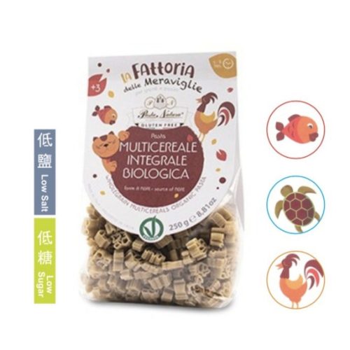Pasta Natura bio teljes kiőrlésű többgabonás tészta gyermekeknek 250 g