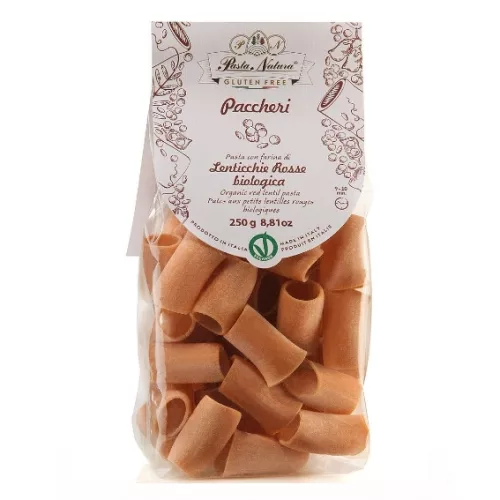 Pasta natura bio lencse-rizs tészta paccheri 250g - bio és új hullámos étkezés