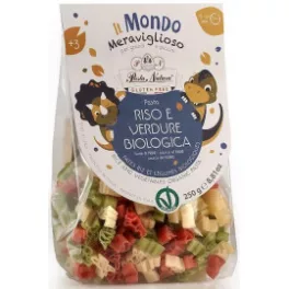 Pasta natura bio tricolor dinos 250g
