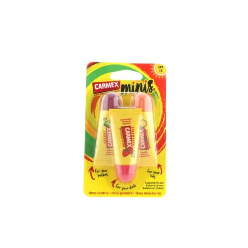 Carmex ajakápoló mini pack (eper, cseresznye, ananász-menta) 3x5g 15 g - bio és natúr kozmetikumok