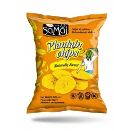 Samai plantain főzőbanán chips natúr édes 75 g - bio és új hullámos étkezés