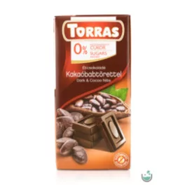 Torras gluténmentes étcsokoládé hozzáadott cukor nélkül 30 g - bio és új hullámos étkezés