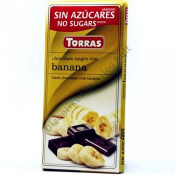 Torras gluténmentes étcsokoládé banán cukor nélkül 75 g