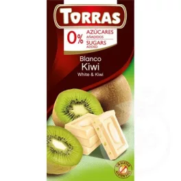 Torras gluténmentes kiwis fehércsokoládé hozzáadott cukor né 75 g - bio és új hullámos étkezés