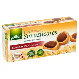 Gullón ronditas keksz étcsokoládéval töltött,édesítőszerrel 186 g - bio és új hullámos étkezés