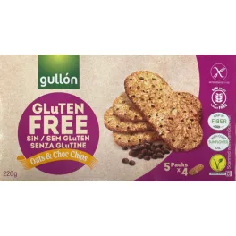 Gullón gluténmentes zab-csokoládé keksz 220 g - bio és új hullámos étkezés