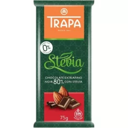 Trapa stevia táblás noir 80% étcsokoládé 75 g - bio és új hullámos étkezés