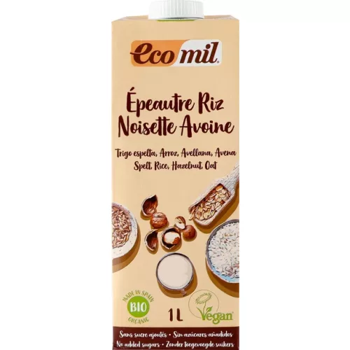 Ecomil bio tönkölybúza, rizs, zab, mogyoró ital 1000 ml