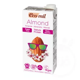 Ecomil bio mandulaital cukormentes-protein 1000 ml - bio és új hullámos étkezés