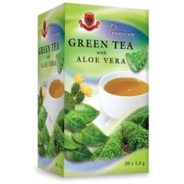 Herbex prémium tea zöldtea aloe verával 20x1,5g 30 g - bio és vegán étrendkiegészítők