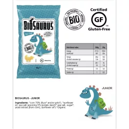Biopont bio kukoricás snack tengeri sós biosaurus 50 g - bio és új hullámos étkezés