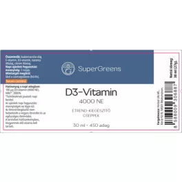 SuperGreens D3-vitamin cseppek