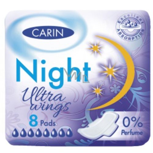 Carin ultra night ultravékony szárnyas intimbetét 8 db