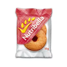 Nutribella teljes kiőrlésű keksz meggyes almás öntettel 50 g - bio és új hullámos étkezés