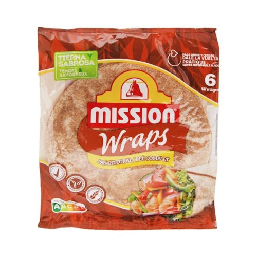 Mission teljeskiőrlésű wrap 370 g