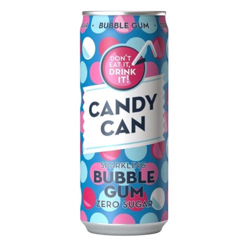 Candy can bubblegum zero sugar üditőital 330 ml