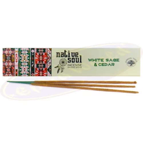 Green Tree füstölő pálcás native soul white sage cedar 15 g