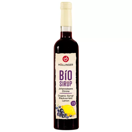 Höllinger bio feketeribizli- citromszörp 0,5l