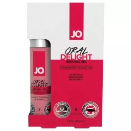   System JO Oral Delight - hűsítő, ehető síkosító - eper (30ml)