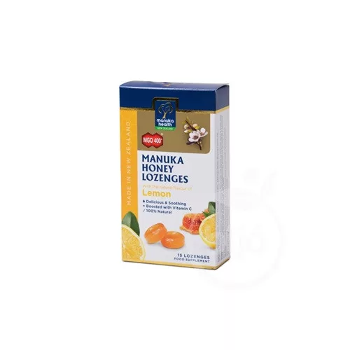 Apiland manuka mgo400+ mézes cukorka citrom 65g - bio és új hullámos étkezés
