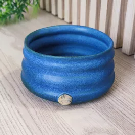 Matcha tsuki chawan kerámia tál kék