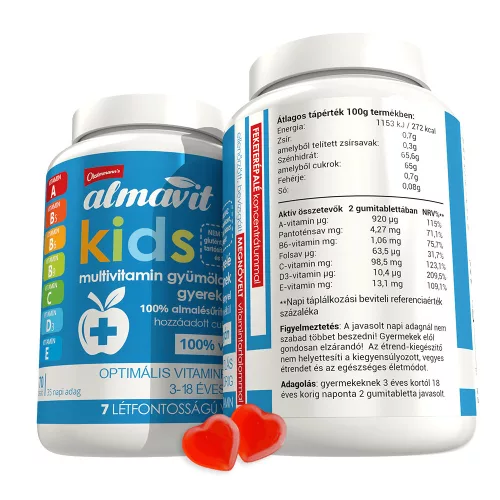 Nani kids multi-gumivitamin (70db) több, mint 1 havi adag – 100% vegán - bio és vegán étrendkiegészítők