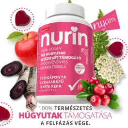 Nani nurin női húgyutak egészségét támogató gyümölcszselé (70db) tőzegáfonya kivonattal - bio és vegán étrendkiegészítők