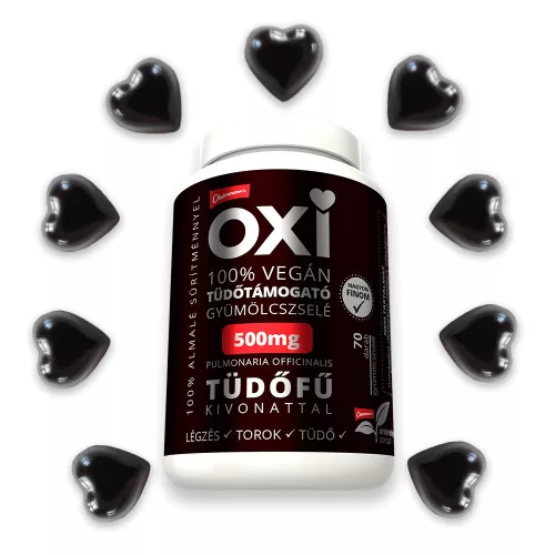 Nani oxi tüdőtámogató gyümölcszselé (70db) orvosi tüdőfűvel – több, mint 1 havi adag - bio és vegán étrendkiegészítők